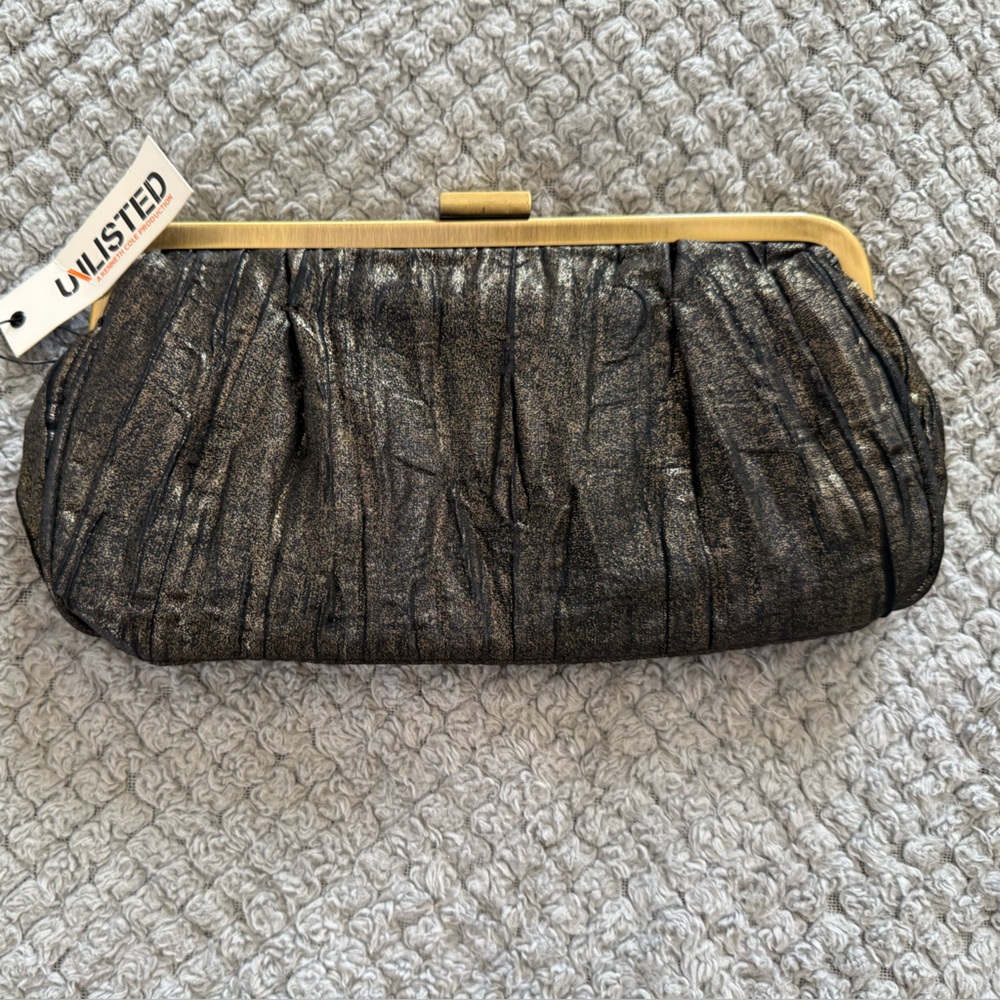 Unlisted Elegant Black and Gold Evening Clutch